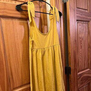 Wild Fable Shoulder Tie Dress, Mustard Yellow, Small